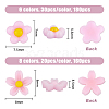 SUPERFINDINGS 340Pcs 14 Styles Flower & Sakura Resin Cabochons FIND-FH0007-43-2