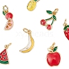 7Pcs 7 Style Brass Enamel Charms KK-YW0001-34-3
