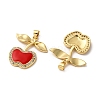 Brass Micro Pave Cubic Zirconia Pendants KK-D390-18G-01-2