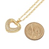 Brass Micro Pave Cubic Zirconia Pendant Necklaces for Women NJEW-U020-01G-02-5