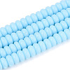 Opaque Spray Painted Glass Beads GLAA-ZX008-6mm-18J-1