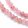 Natural Strawberry Quartz Beads Strands G-E411-09A-3mm-4