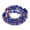 Handmade Millefiori Glass Chevron Beads Strands LAMP-T021-27A-M-3