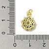 Real 18K Gold Plated Brass Pave Cubic Zirconia Pendants KK-M283-09C-02-3