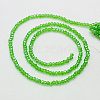 Electroplate Glass Beads Strands X-EGLA-F003-C16-3