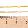 Brass Curb Chains with Heart Necklace for Women NJEW-P265-36G-2