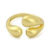 Brass Open Cuff Rings RJEW-B051-38G-2