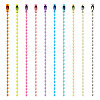 200Pcs 10 Colors Iron Ball Chain CH-TA0001-07-2