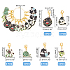 Alloy Enamel Pendant Locking Stitch Markers HJEW-AB00127-2