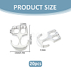 20Pcs Zinc Alloy Hook Clasps FIND-FH0017-96-2