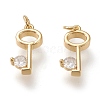 Brass Micro Pave Cubic Zirconia Pendants KK-K246-45G-1