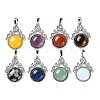 Natural & Synthetic Mixed Gemstone Pendants G-P498-01P-2