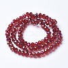 Electroplate Transparent Glass Beads Strands LS-EGLA-A034-T6mm-F03-2