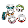 Brass Rhinestone Spacer Beads RB-A020-10mm-S-1