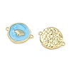 Ocean Brass Enamel Connector Charms KK-C251-05G-02D-2
