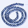 Electroplate Glass Beads Strands EGLA-A044-T6mm-B12-2