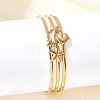 304 Stainless Steel Cuff Bangles for Women BJEW-B120-07G-03-3