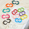 15 Pairs 15 Colors Acrylic Stud Earrings EJEW-DC0001-50-4