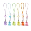 6Pcs 6 Colors Transparent Acrylic Mobile Straps HJEW-JM02045-1