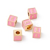 Rack Plating Brass Enamel Beads KK-B060-04G-05E-3
