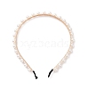 Plastic Imitation Pearls Hair Bands OHAR-PW0007-19H-1