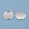 304 Stainless Steel Pendant Cabochon Settings STAS-F191-14S-G-2