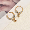 Twist Brass Hoop Earrings for Women UG4037-4