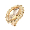 Horse Eye Brass Pad Ring Settings KK-Z122-21G-2