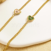 Vintage Stainless Steel Double-sided Enamel Heart Link Bracelets for Women JU6923-1