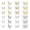 24Pcs 8 Styles Alloy Rhinestone Cabochons MRMJ-TA0001-49-1
