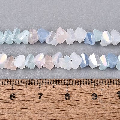 Electroplate Imitation Jade Glass Beads Strands EGLA-Q135-03A-A01-1