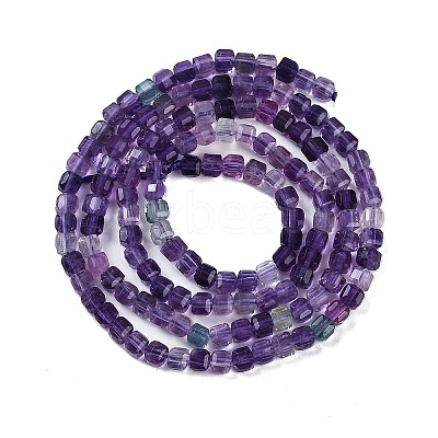 Natural Purple Fluorite Beads Strands G-P553-E02-02-1