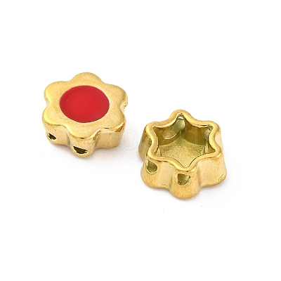 304 Stainless Steel Enamel Beads STAS-B085-03G-1