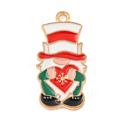 Christmas Theme Alloy Enamel Pendants ENAM-M221-01KCG-07-1