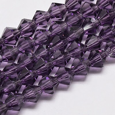 Imitate Austrian Crystal Bicone Glass Beads Strands LS-GLAA-F029-3x3mm-04-1