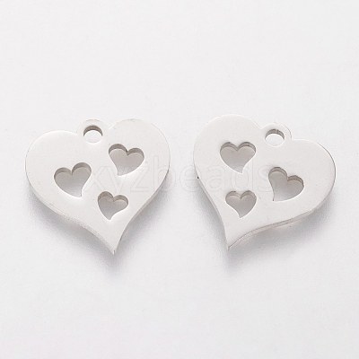 Non-Tarnish 304 Stainless Steel Charms STAS-Q201-T144-1