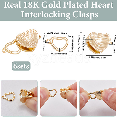 8Pcs Brass Interlocking Clasps KK-BBC0019-68-1