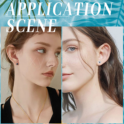 Eco-Friendly Plastic Stud Earring Findings KY-SC0002-23-1