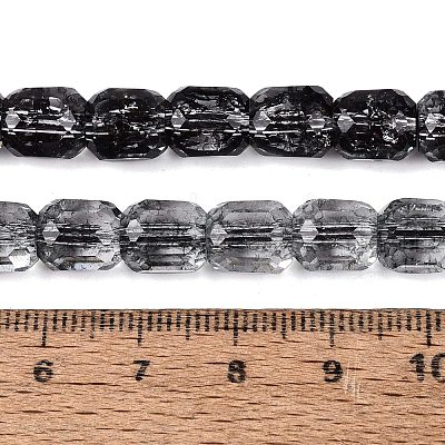 Transparent Crackle Glass Beads Strands GLAA-Q108-04A-01-1