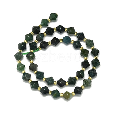 Natural Moss Agate Beads Strands G-I376-B24-01-1