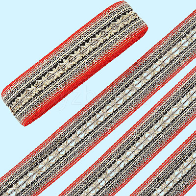 10 Yards Ethnic Style Polyester Ribbon for Sewing Decoration OCOR-CY0001-86A-1