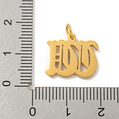 Ion Plating(IP) 304 Stainless Steel Charms STAS-I010-01G-W-1