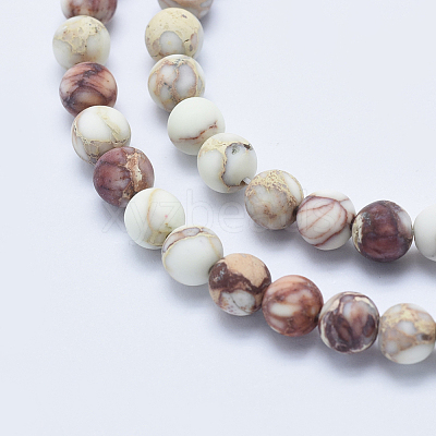 Natural Imperial Jasper Beads Strands X-G-A175C-6mm-01-1