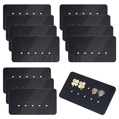 12Pcs 10-Hole Acrylic Earring Display Cards EDIS-OC0001-10B-1