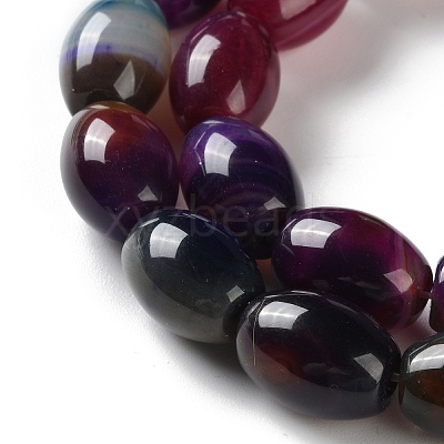Natural Agate(Dyed & Heated) Beads Strands G-M446-D01-01A-1