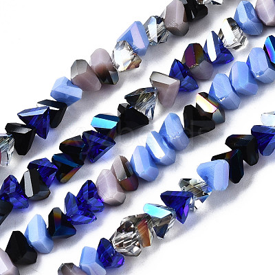 Electroplate Glass Beads Strands X-EGLA-N002-06F-1
