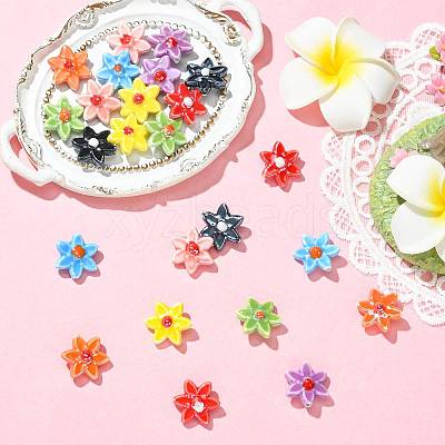 24Pcs 8 Colors Handmade Porcelain Beads PORC-FS0001-47-1