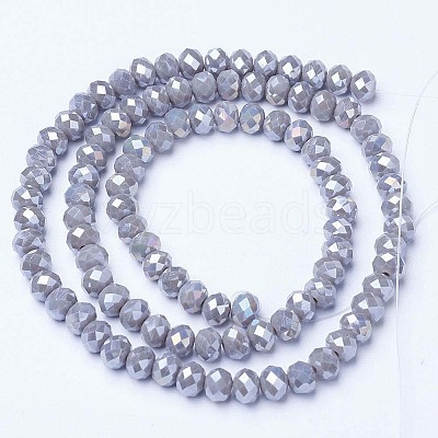 Electroplate Glass Beads Strands EGLA-A034-P8mm-B17-1