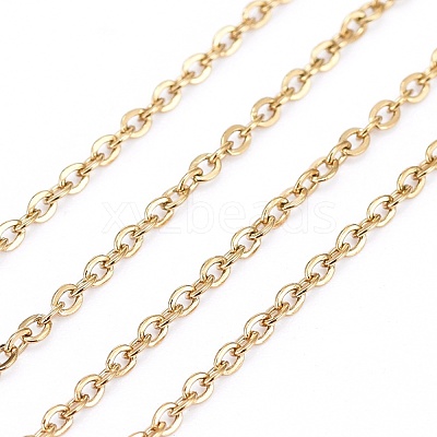 3.28 Feet PVD Vacuum Plating 304 Stainless Steel Cable Chains X-CHS-F007-01G-A-1