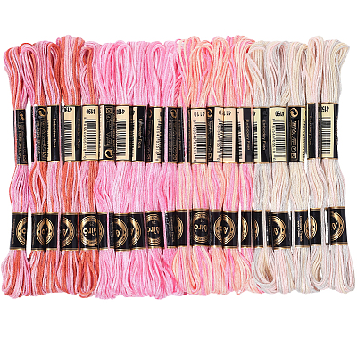 20 Skeins 4 Colors 6-Ply Polyester Embroidery Floss OCOR-CY0004-38A-1